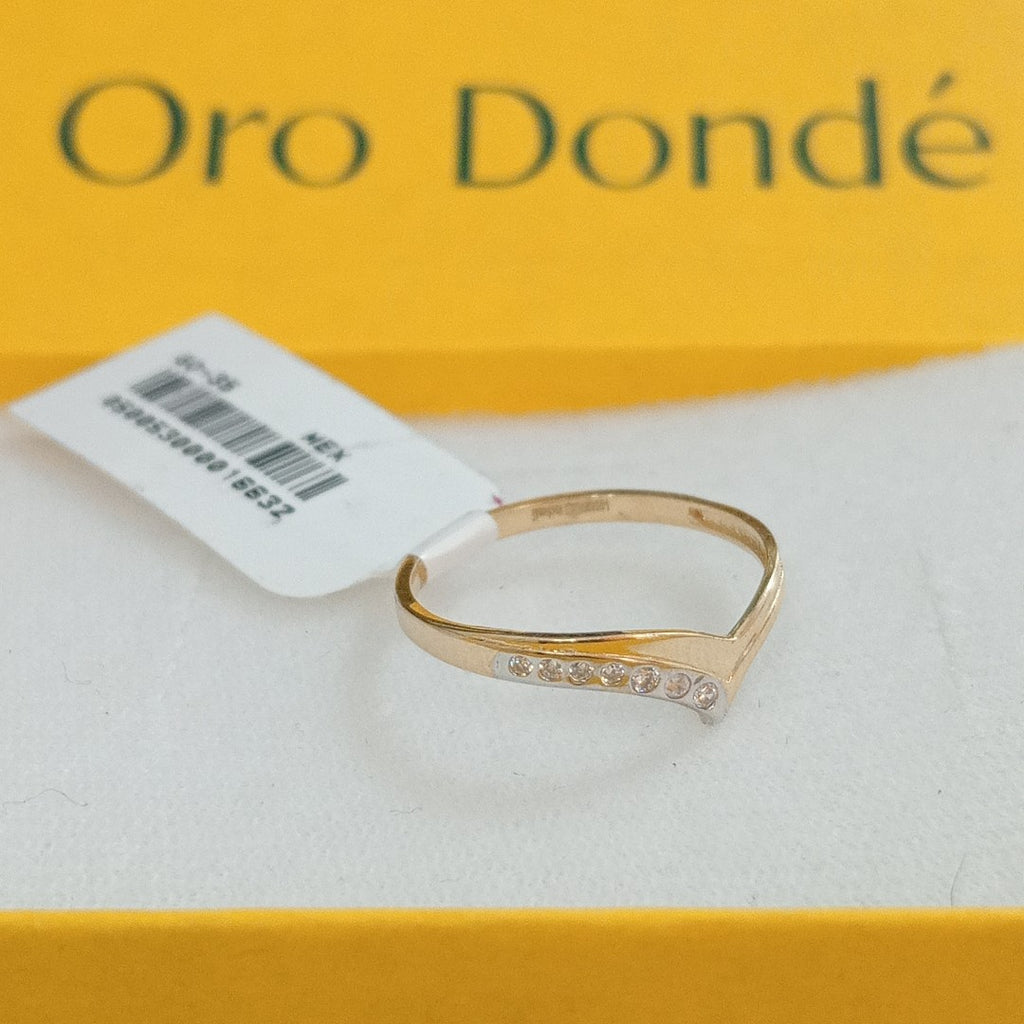 ANILLOS CON CIRCONIAS 14K TALLA 7 1 GR (NUEVO)
