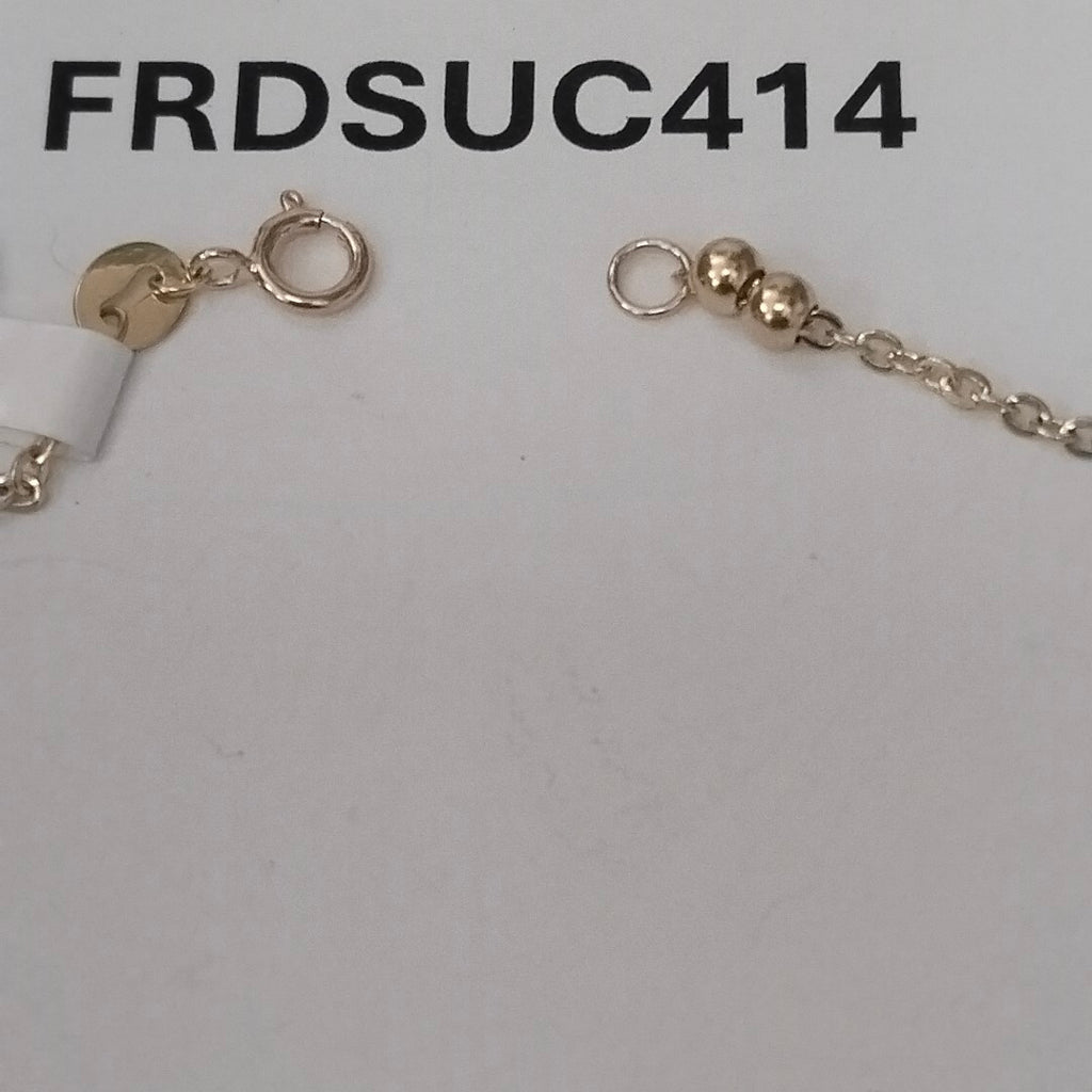 PULSERA TEJIDO ESPECIAL C CORAZONES 14K 18 CM 1.7 GR (NUEVO)