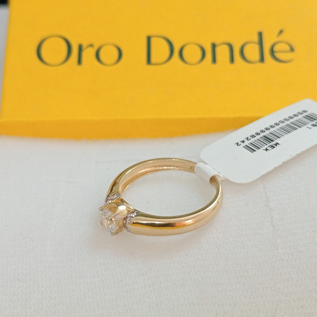ANILLO ANILLITO C CIRCONIAS 14K 7 TALLA 2.3 GR (NUEVO)
