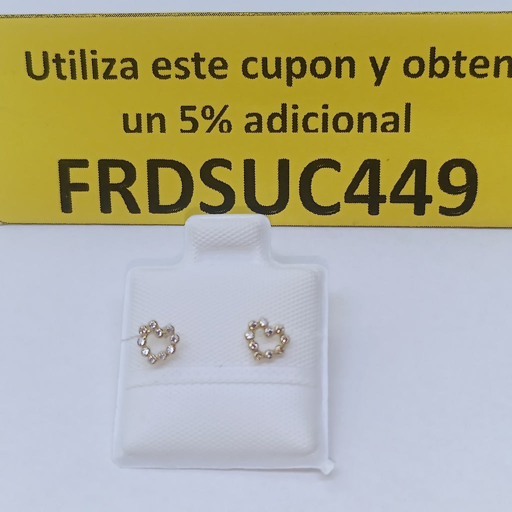 BROQUELES BROQUEL FIG CORAZON 14K 0.23 GR (NUEVO)