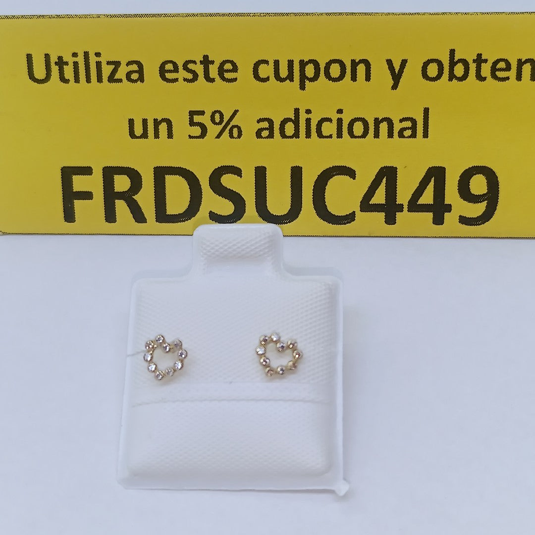BROQUELES BROQUEL FIG CORAZON 14K 0.23 GR (NUEVO)