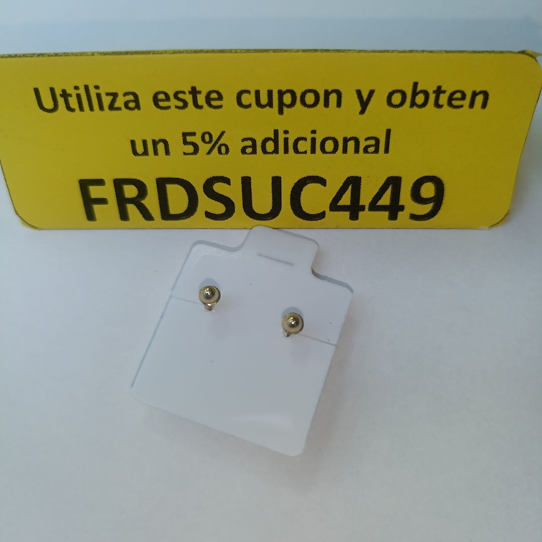BROQUELES BROQUEL FIG ESTRELLA C CIRCONIA 14K 0.2603 GR (NUEVO)