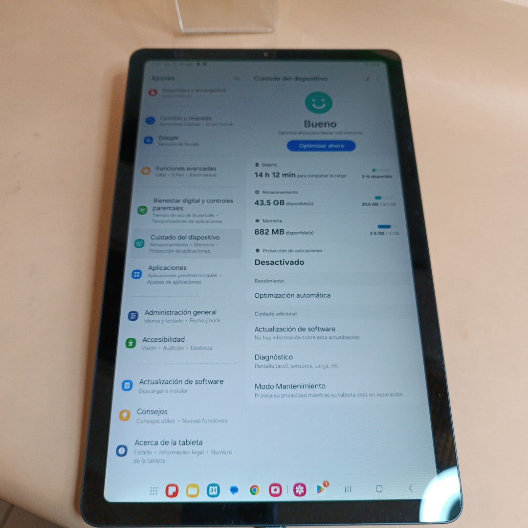 TABLETA SAMSUNG GALAXY TAB S6 LITE SM-P613 64 GB 4 GB RAM (SEMINUEVO)