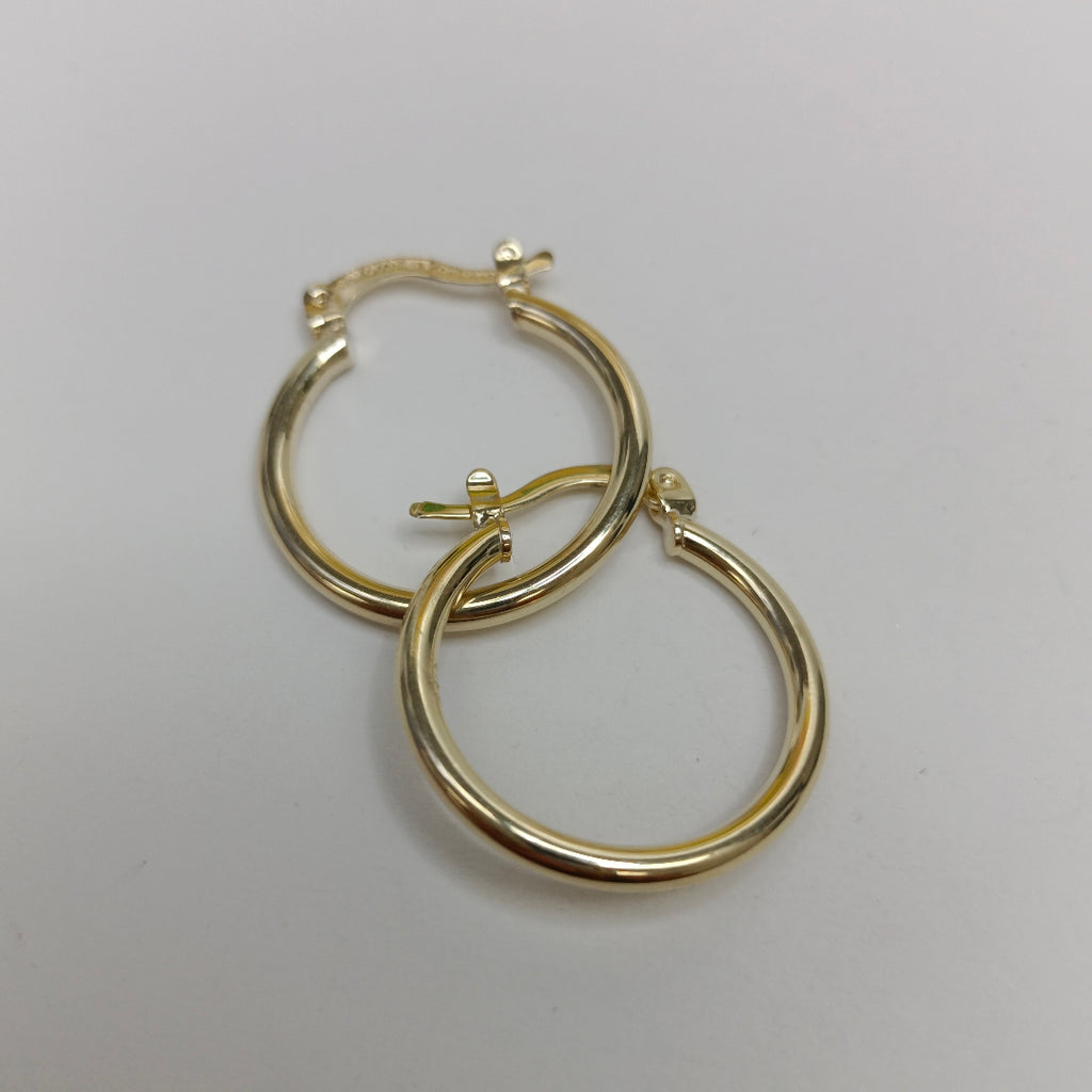 ARETES TEJIDO ARRACADAS LISAS 14K 1.2 GR (NUEVO)