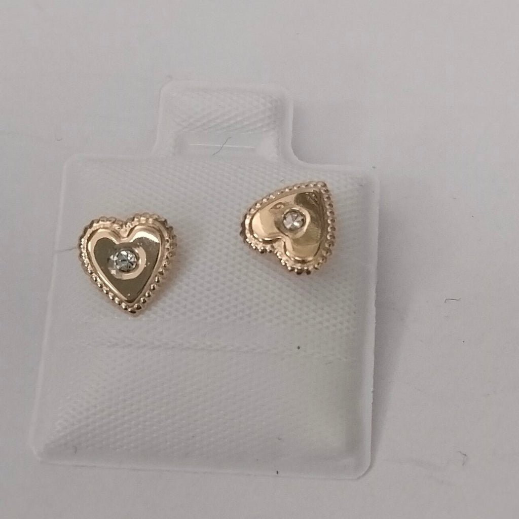 BROQUELES BROQUEL FIG CORAZON C CIRCONIA 14K 0.2614 GR (NUEVO)