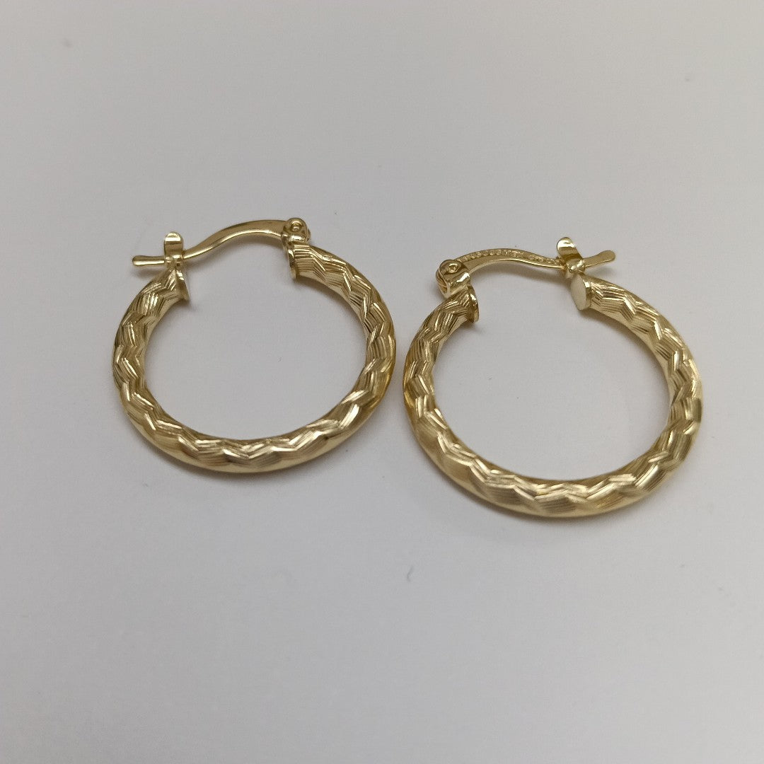 ARETES ARRACADAS LABRADAS 14K 2.2 GR (NUEVO)