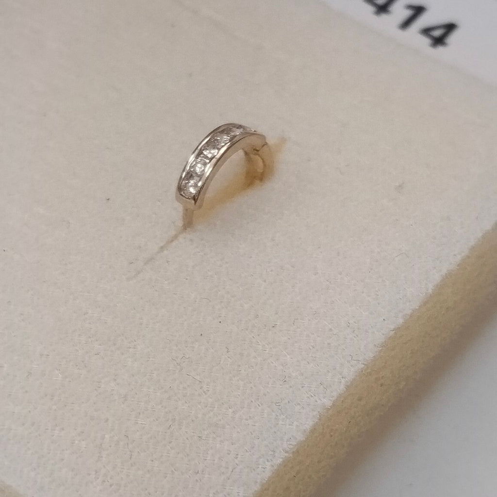 ARETES ARRACADA C CIRCONIAS 14K 1.2 GR (NUEVO)