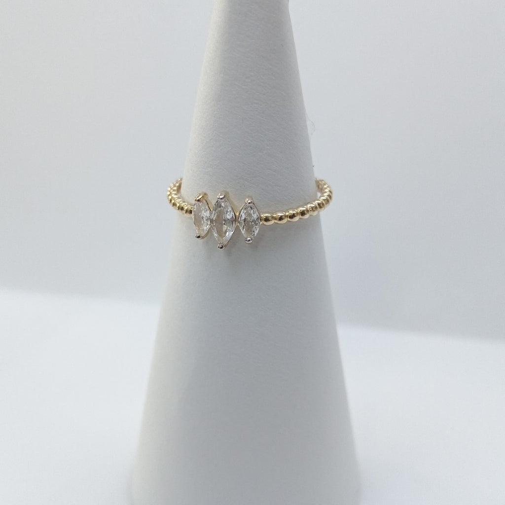 ANILLOS CON CIRCONIAS 10K TALLA 9 1.2 GR (NUEVO)
