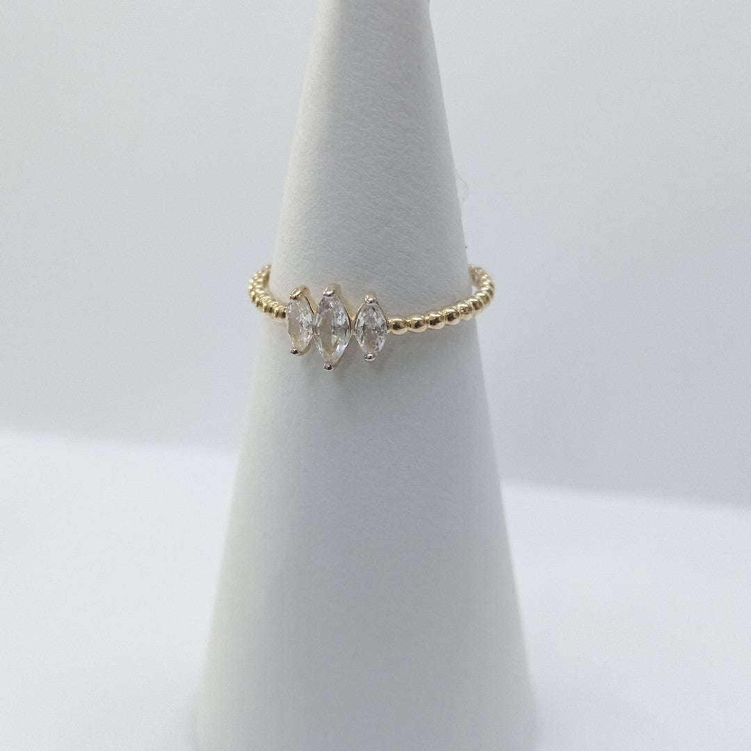ANILLOS CON CIRCONIAS 10K TALLA 9 1.2 GR (NUEVO)