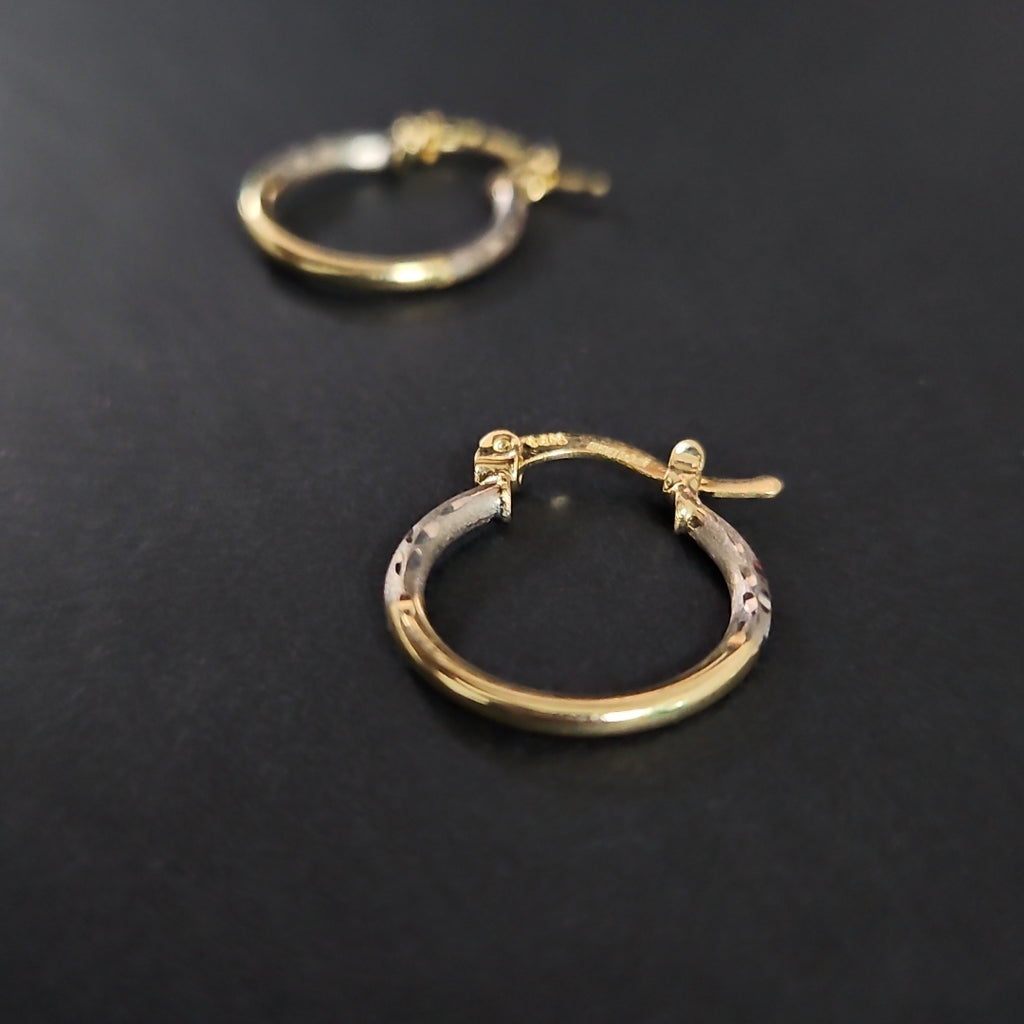 ARETES ARRACADAS COMBINADAS 14K 1.2 GR (NUEVO)