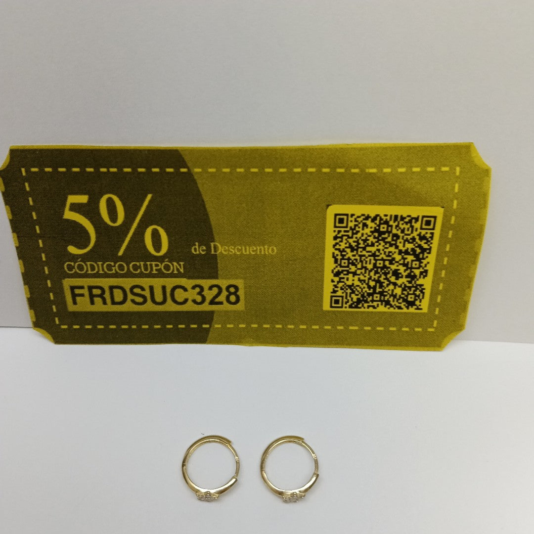 ARETES ARRACADAS FIG ESTRELLA CIRCONIAS 10K 1.7 GR (NUEVO)