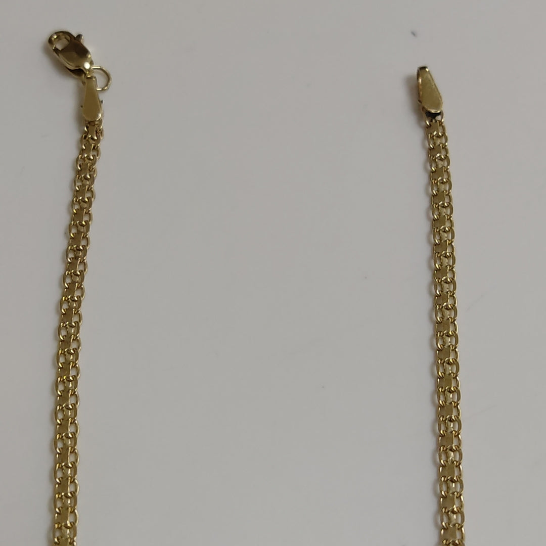 PULSERA ESCLAVA GRABADA LOVE 10K 18 CM 2.8 GR (NUEVO)