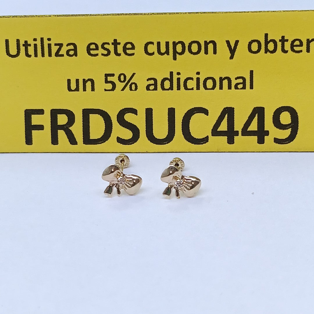 BROQUELES BROQUEL FIG MOÑO C CIRCONIA 14K 0.2441 GR (NUEVO)