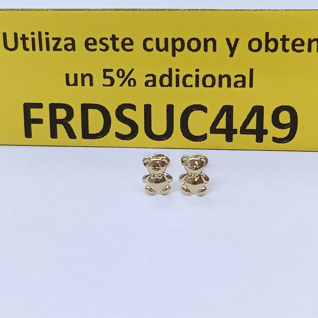 BROQUELES BROQUEL FIG OSO 14K 0.2592 GR (NUEVO)