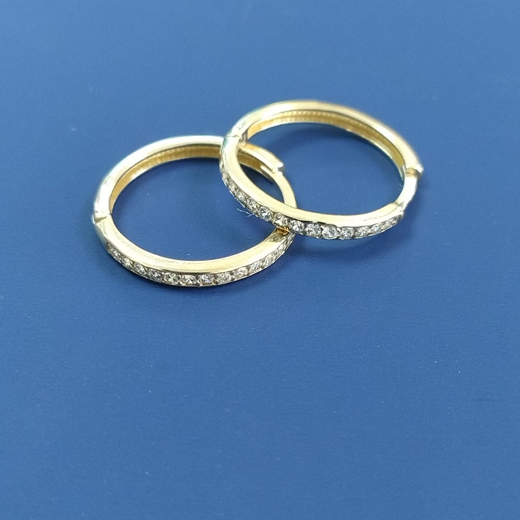 ARETES ARRACADAS C CIRCONIAS 14K 2 GR (NUEVO)