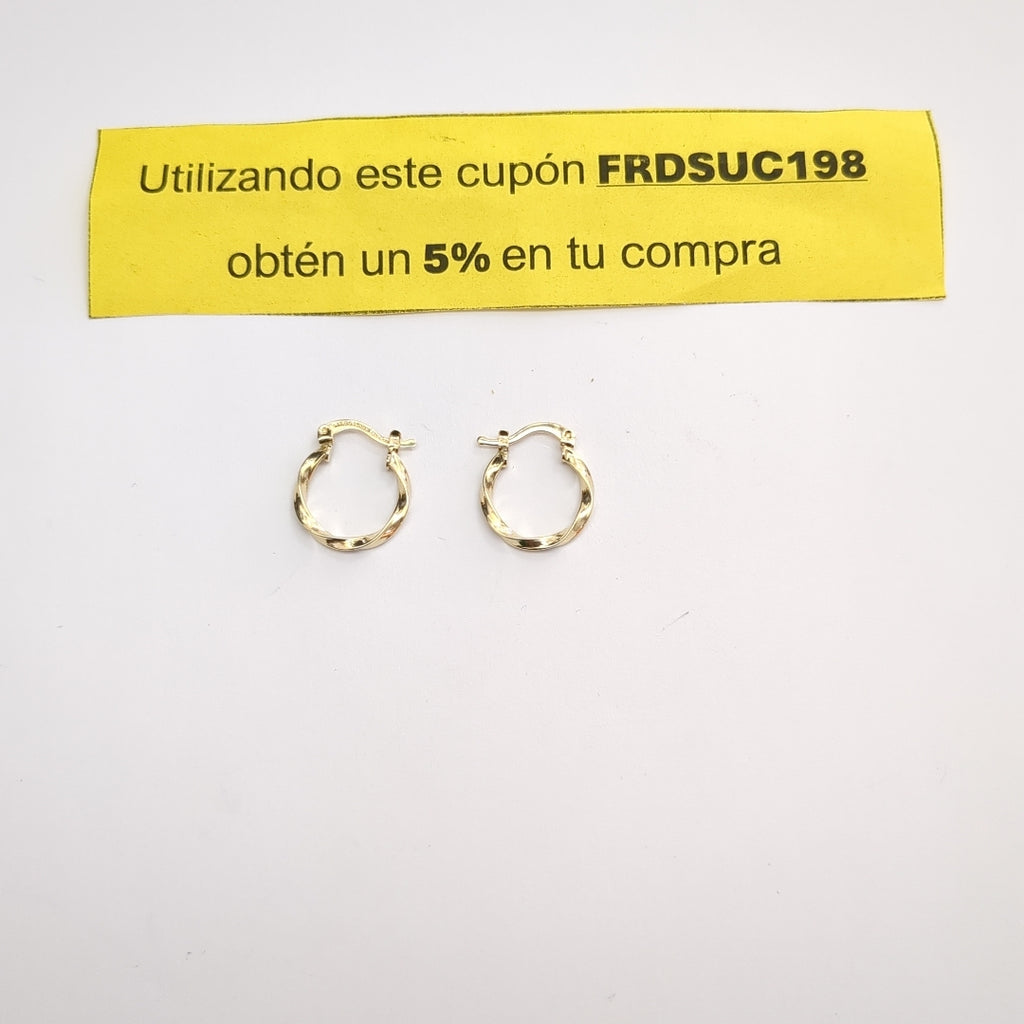 ARETES ARRACADAS TORZAL 14K 1.2 GR (NUEVO)