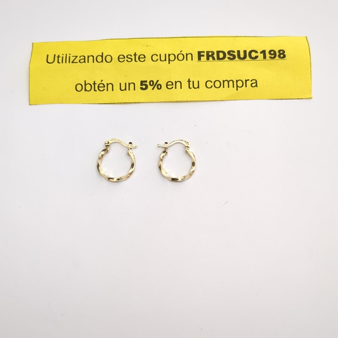 ARETES ARRACADAS TORZAL 14K 1.2 GR (NUEVO)