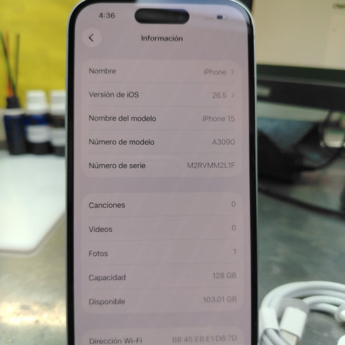 CELULAR APPLE IPHONE 15 A3090 128 GB 6 GB RAM (SEMINUEVO)