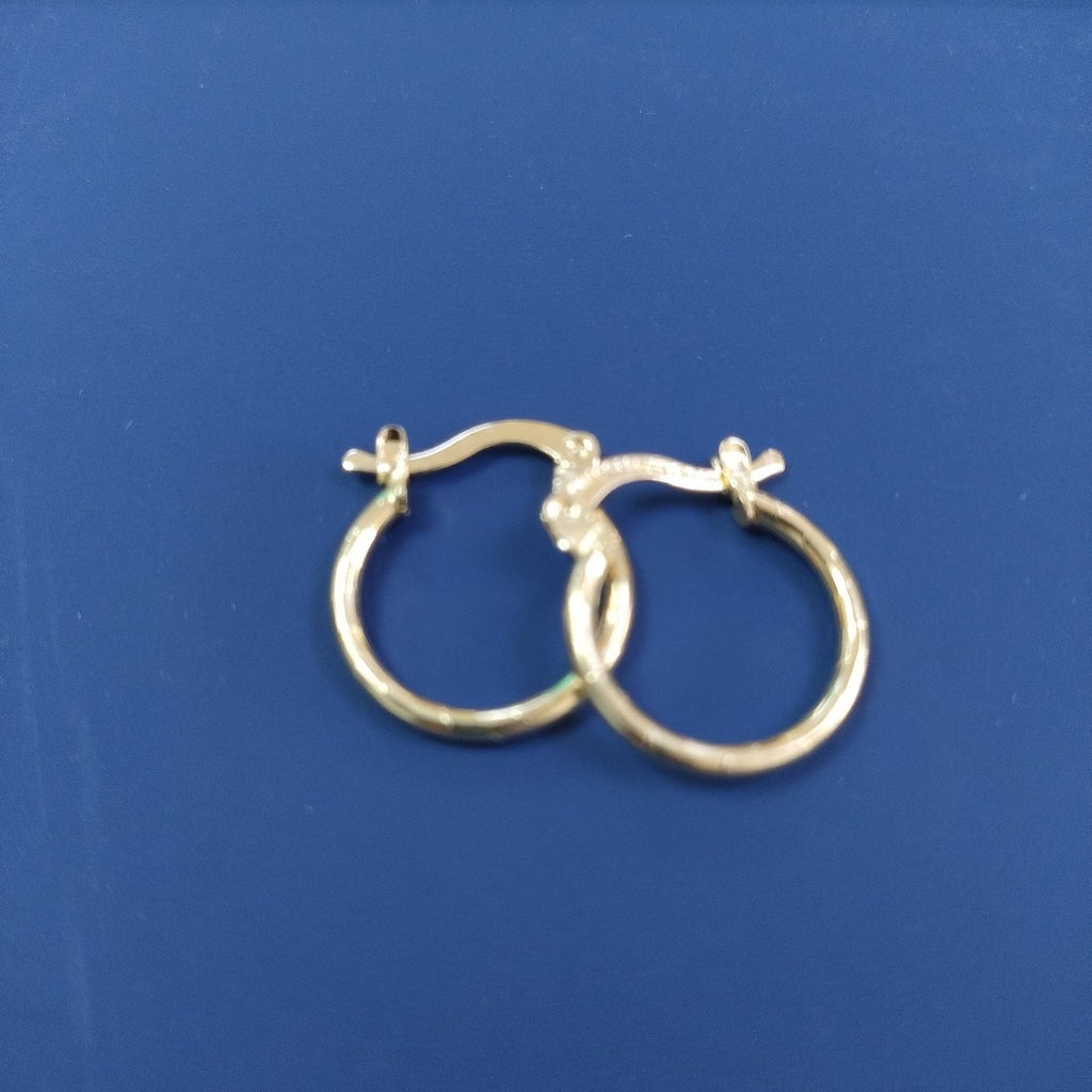 ARETES ARRACADAS ESTRIADAS 14K 1.4 GR (NUEVO)