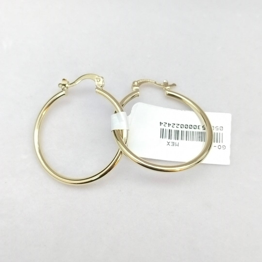 ARETES TEJIDO ARRACADAS LISAS 14K 1.5 GR (NUEVO)