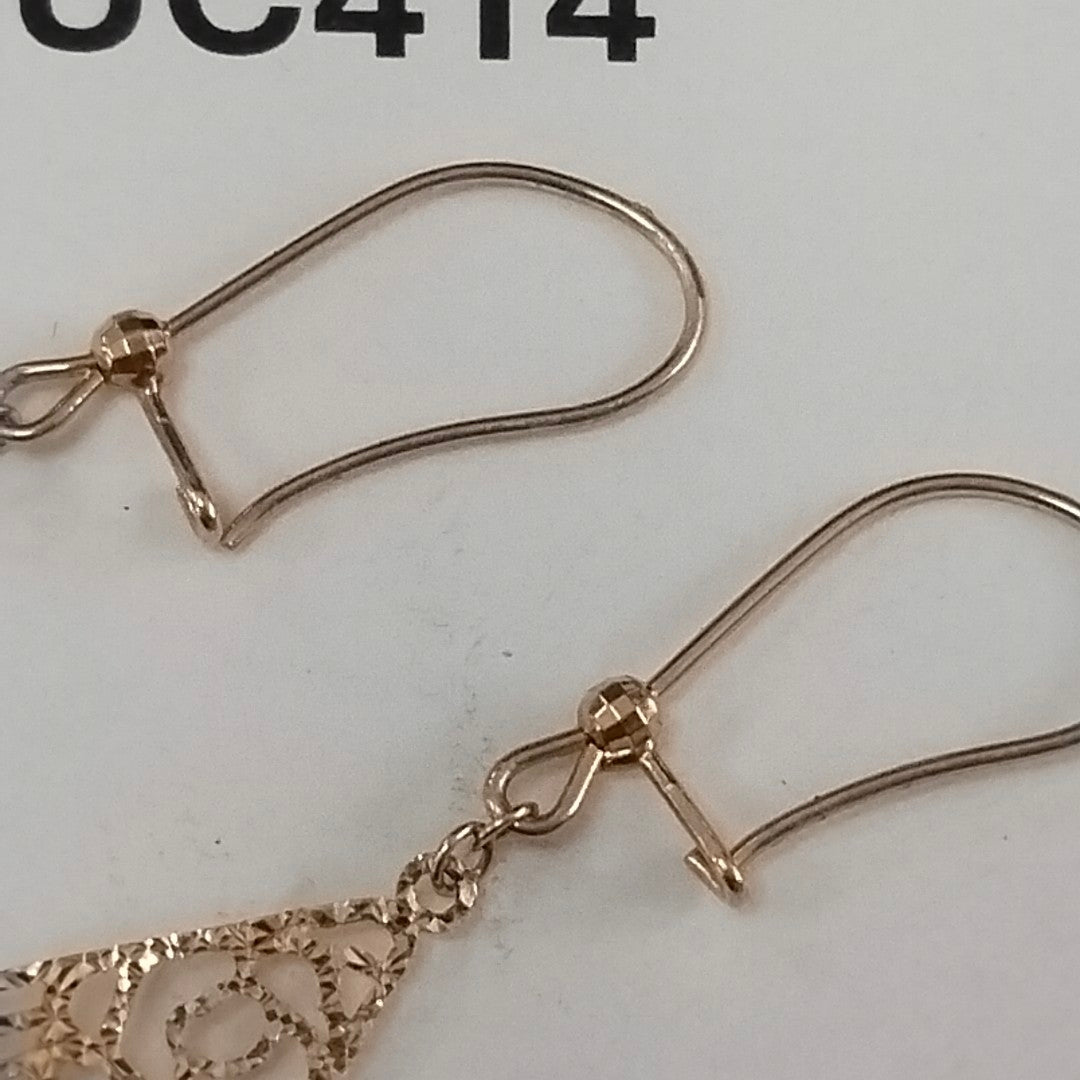 ARETES PAR ORO, ORO BLANCO 14 K 2.2 GRMS (SEMINUEVO)