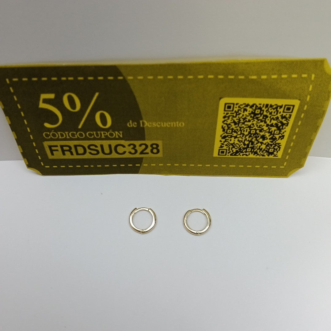 ARETES ARRACADAS LISAS 10K 1.2 GR (NUEVO)
