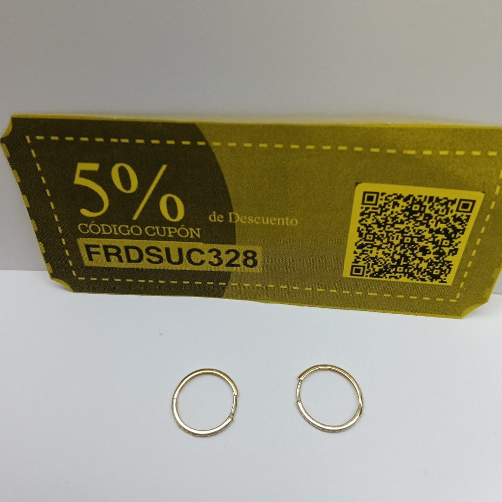 ARETES ARRACADAS C CIRCONIAS 14K 1.8 GR (NUEVO)