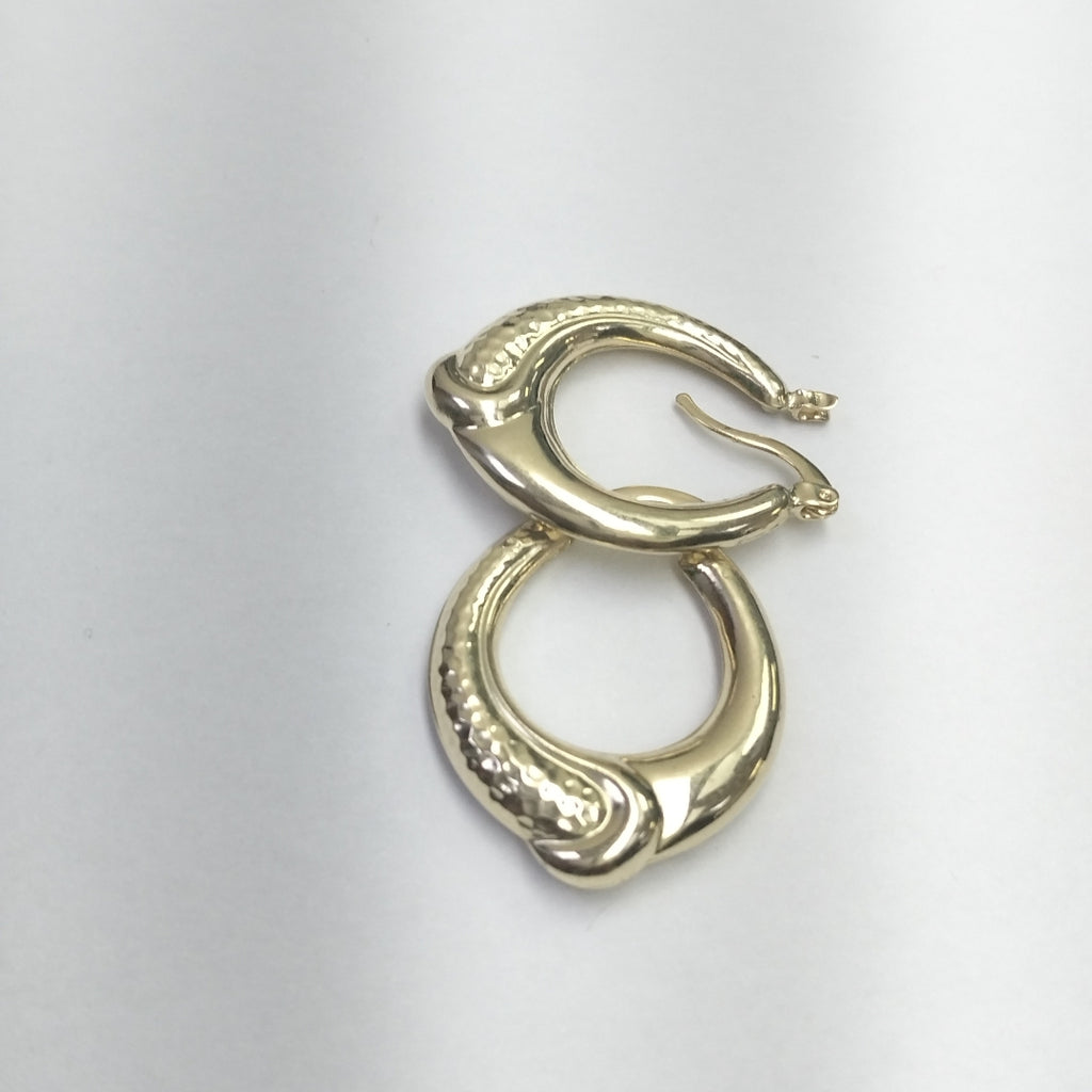 ARETES ARRACADAS ENTRELAZADAS 14K 2.6 GR (NUEVO)