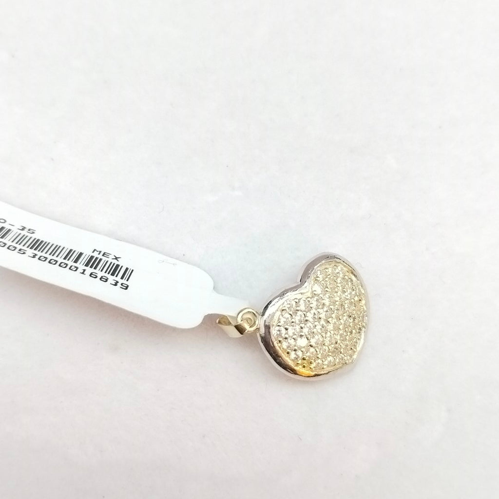 DIJE CORAZON CON CIRCONIAS 14K 1.8 GR (NUEVO)