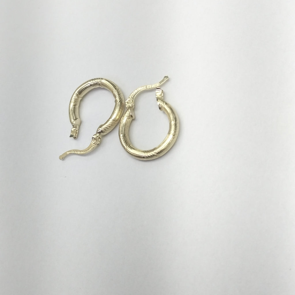 ARETES TEJIDO ARRACADAS CON DISEÑO 14K 2.6 GR (NUEVO)