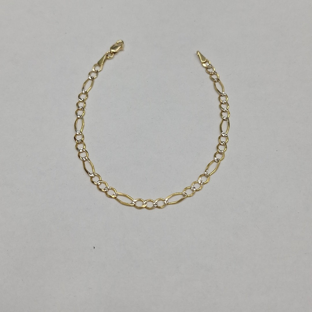 PULSERA 3X1 DIAMANTADA 14K 18 CM 2.7 GR (NUEVO)