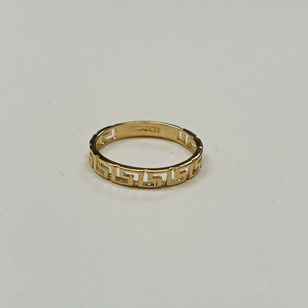 ANILLO ARGOLLA C GRECAS 14K 7 TALLA 1.4 GR (NUEVO)