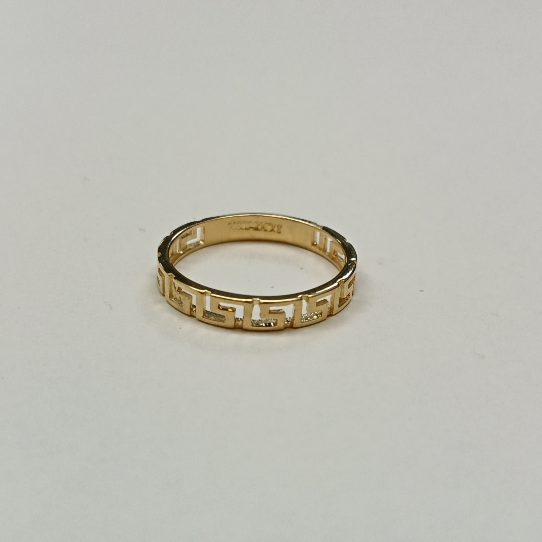 ANILLO ARGOLLA C GRECAS 14K 7 TALLA 1.4 GR (NUEVO)