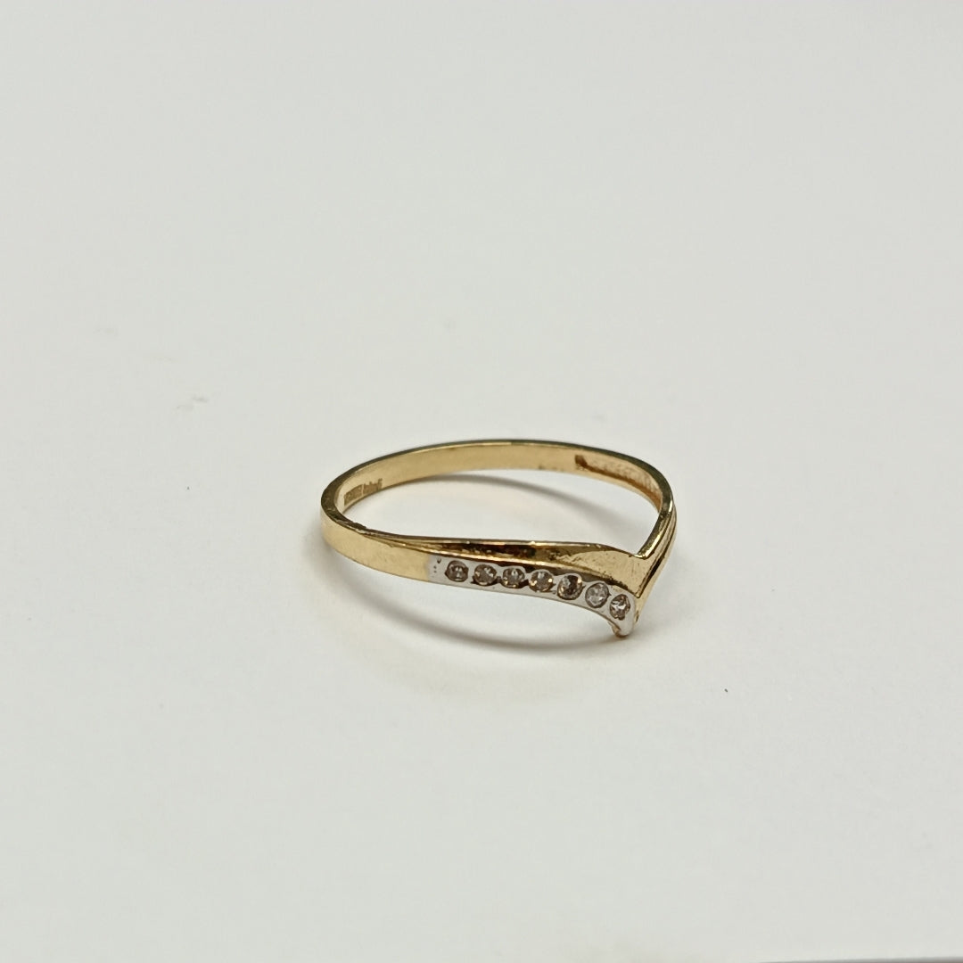 ANILLOS CON CIRCONIAS 14K TALLA 7 1 GR (NUEVO)