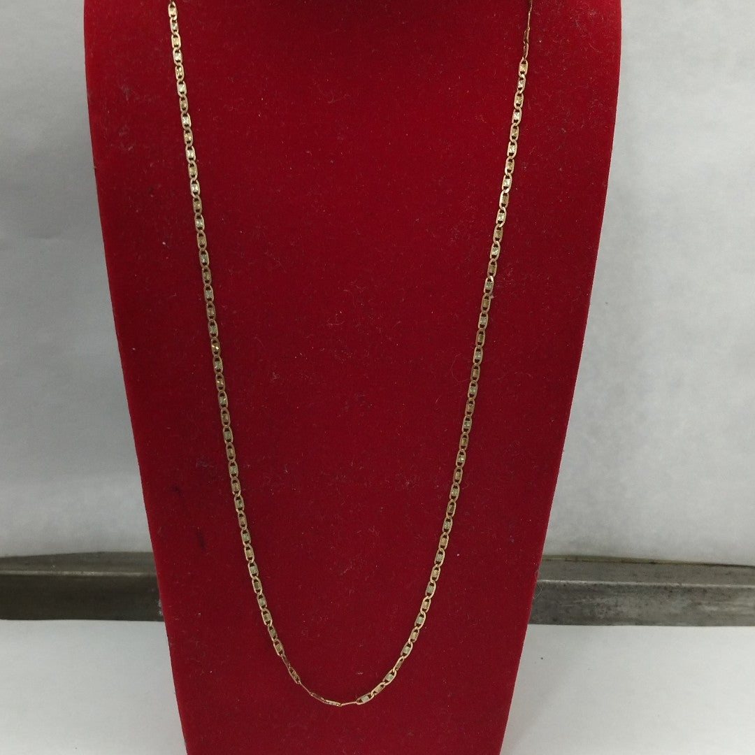CADENA ORO, ORO BLANCO MUY BAJO, ORO COMBINADO 10 K 2.4 GRMS (SEMINUEVO)
