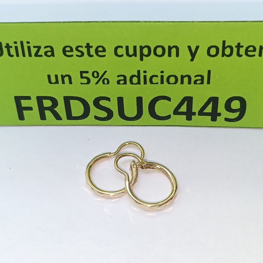 ARRACADAS PAR ORO 14 K 0,80 GRMS (SEMINUEVO)