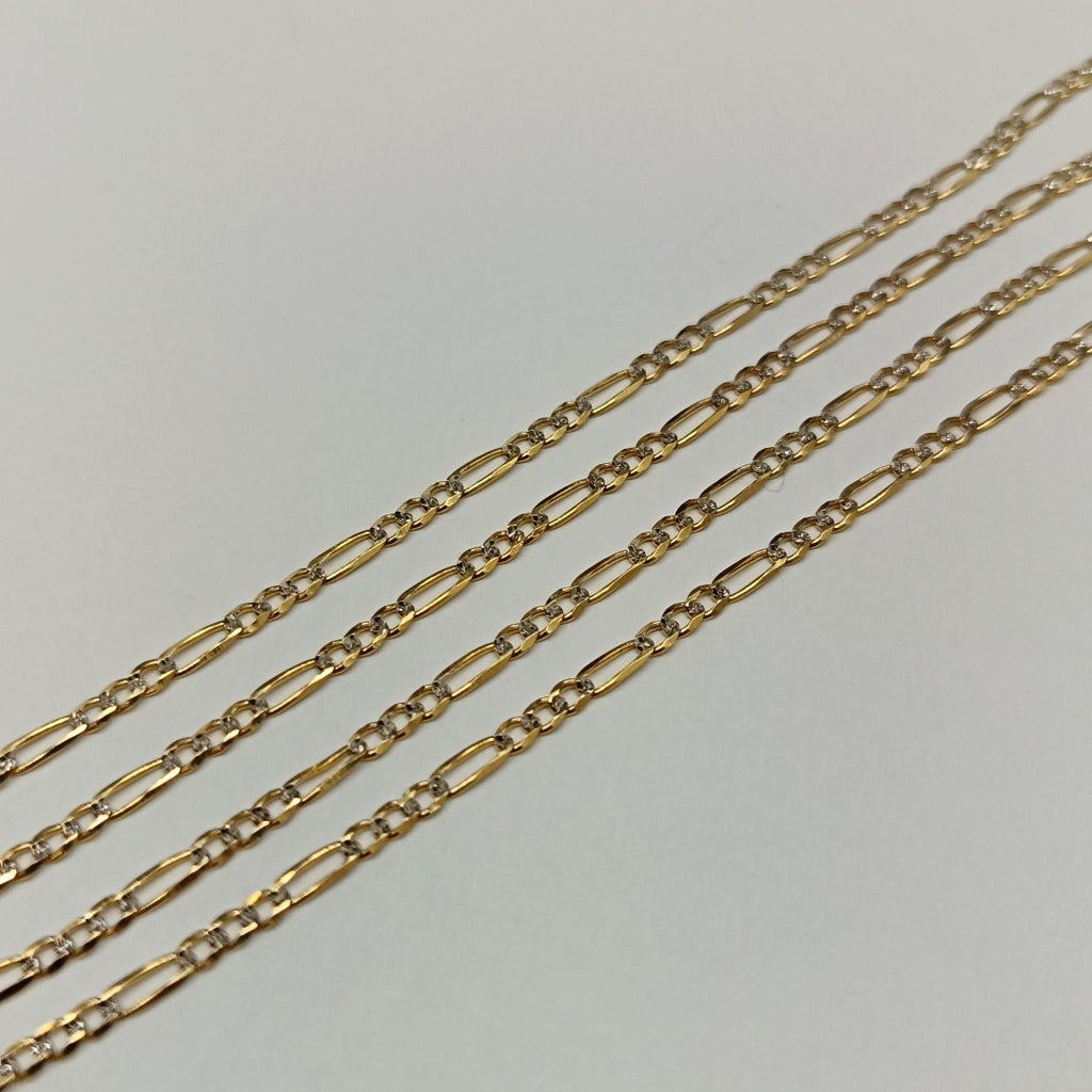 CADENA 3X1 DIAMANTADA 14K 55 CM 4.6 GR (NUEVO)