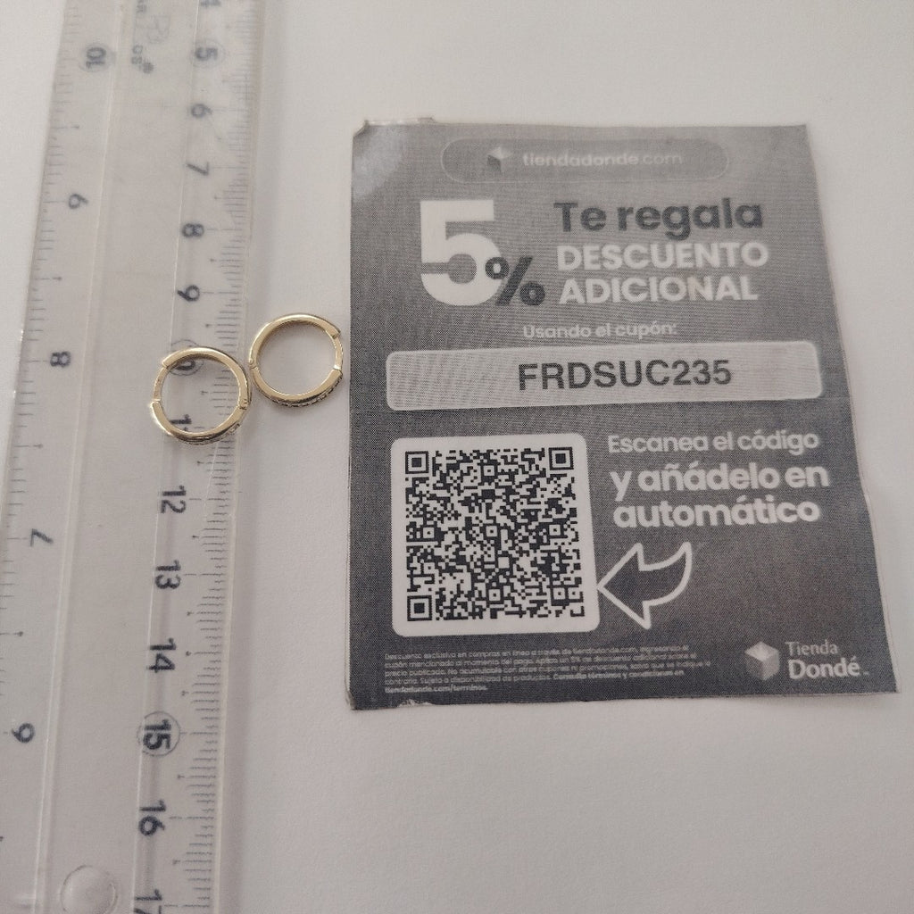 ARETES ARRACADA C CIRCONIAS 14K 1.6 GR (NUEVO)