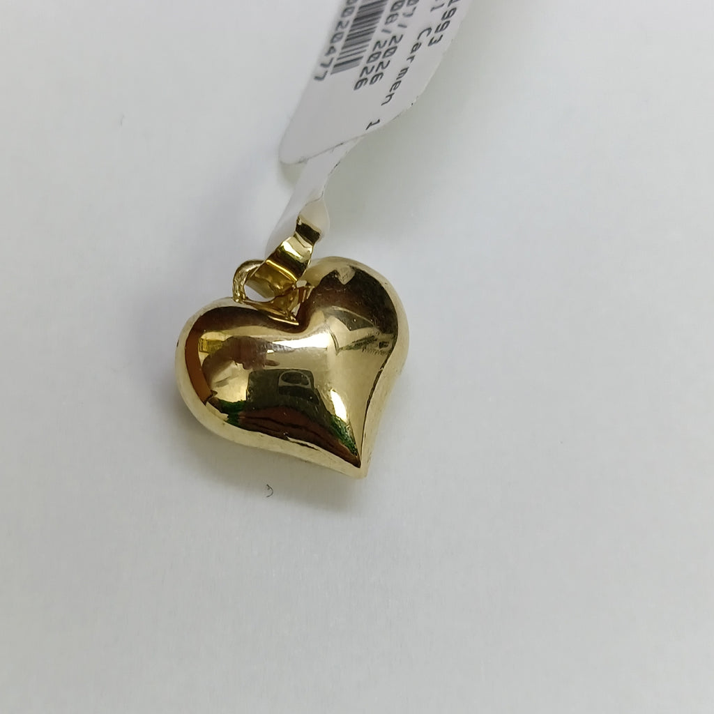 DIJE TEJIDO CORAZON LISO 14K 1.2 GR (NUEVO)