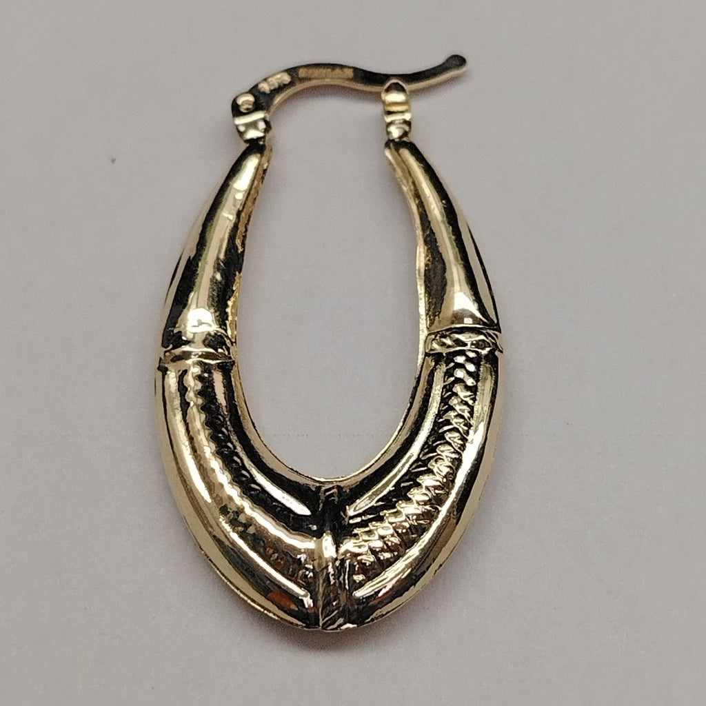 ARETES ARRACADAS ESTRIADAS 14K 2.6 GR (NUEVO)