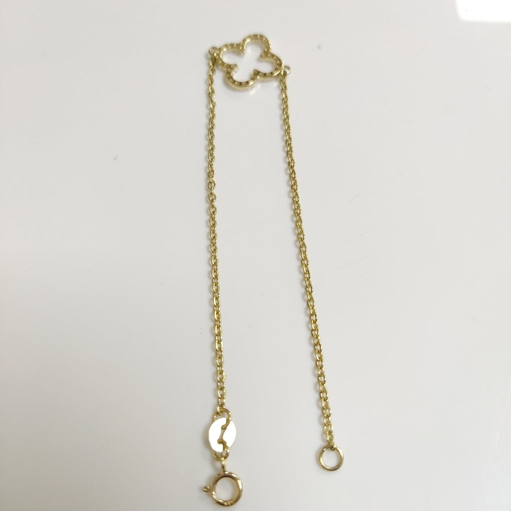PULSERA TEJIDO ESPECIAL C CIRCONIAS 14K 18 CM 1.8 GR (NUEVO)