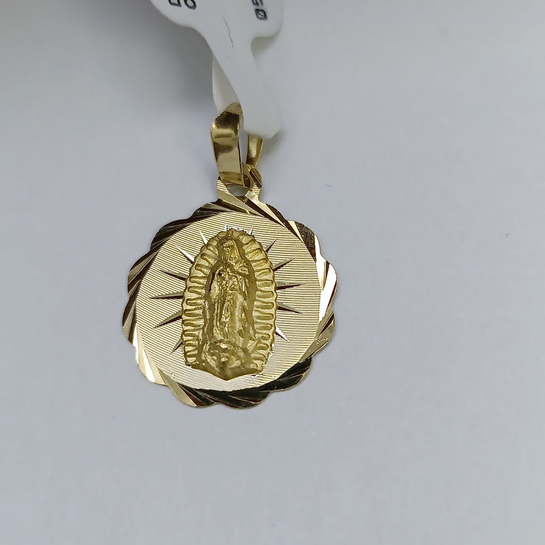 DIJE MEDALLA RELIGIOSA 14K 0.8 GR (NUEVO)