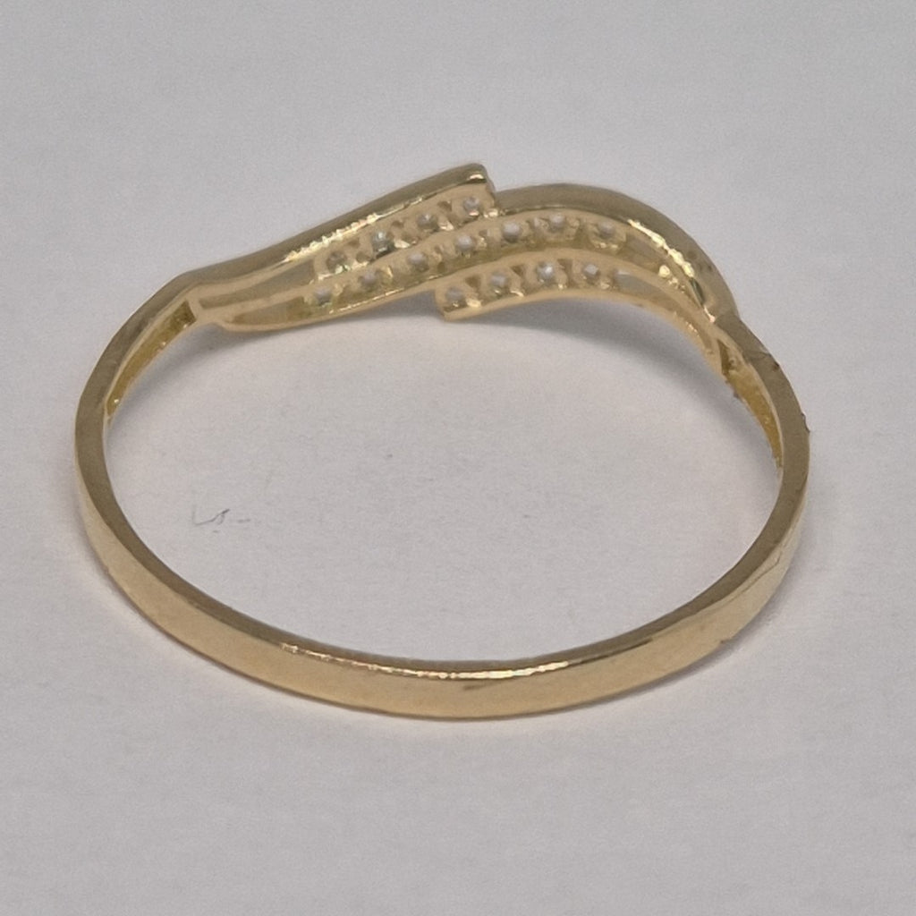 ANILLOS CON CIRCONIAS 14K TALLA 7 0.8 GR (NUEVO)