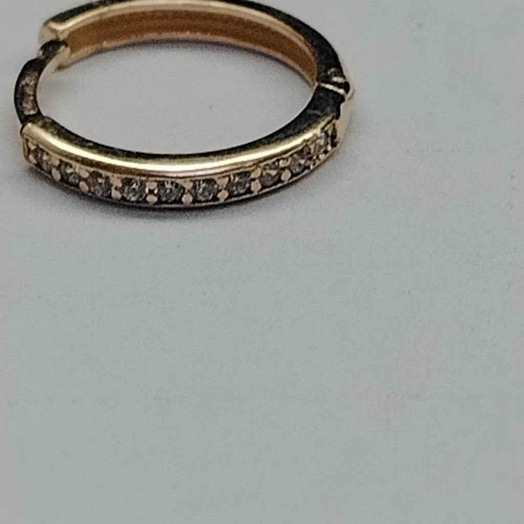 ARETES ARRACADA C CIRCONIAS 14K 1.5 GR (NUEVO)