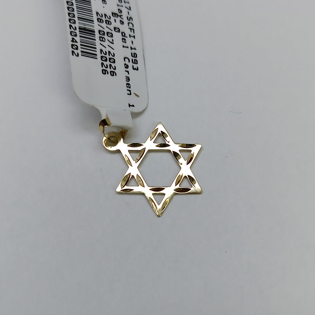 DIJE TEJIDO ESTRELLA DE DAVID 14K 0.5 GR (NUEVO)