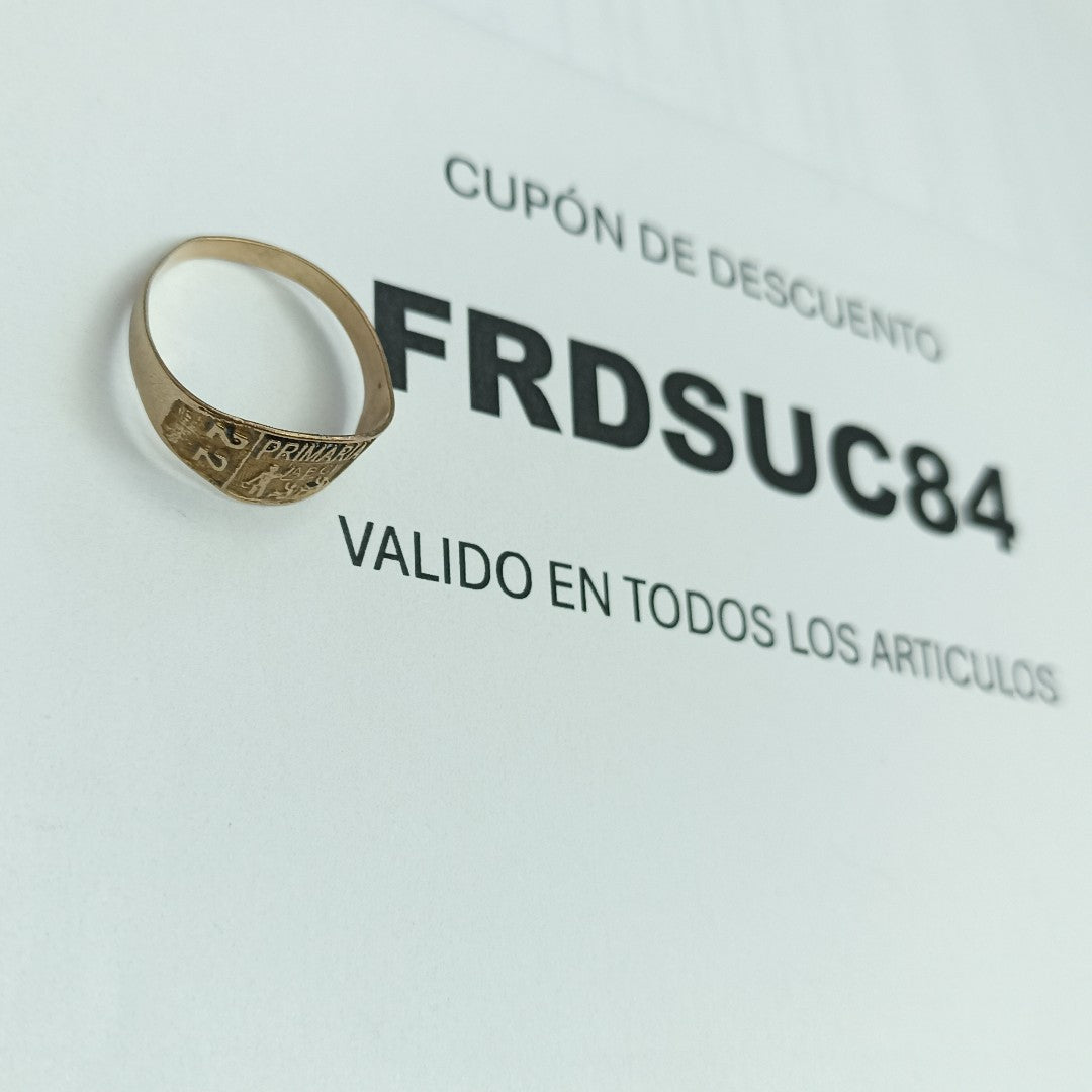 ANILLO DE GRADUACIÓN ORO 8 K 1 GRMS (SEMINUEVO)
