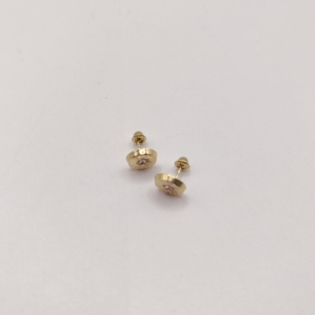 BROQUELES BROQUEL FIG BOTON C CIRCONIA 14K 0.2916 GR (NUEVO)