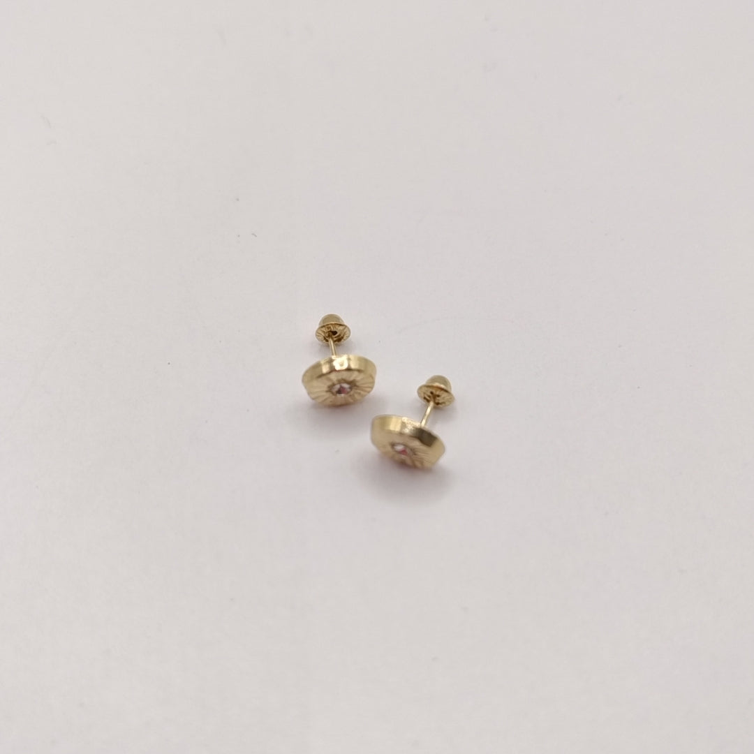 BROQUELES BROQUEL FIG BOTON C CIRCONIA 14K 0.2916 GR (NUEVO)