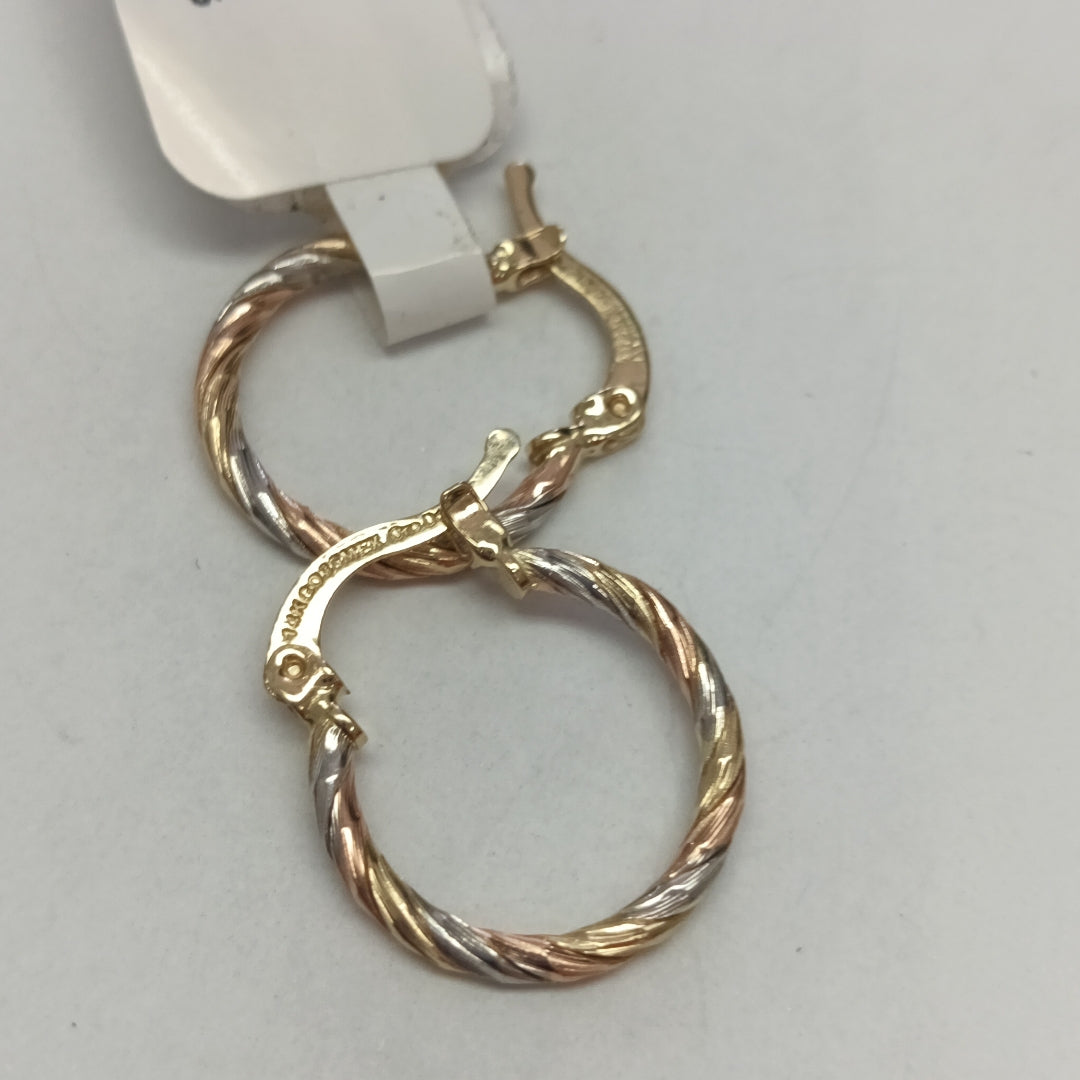 ARETES ARRACADAS COMBINADAS 14K 2.1 GR (NUEVO)