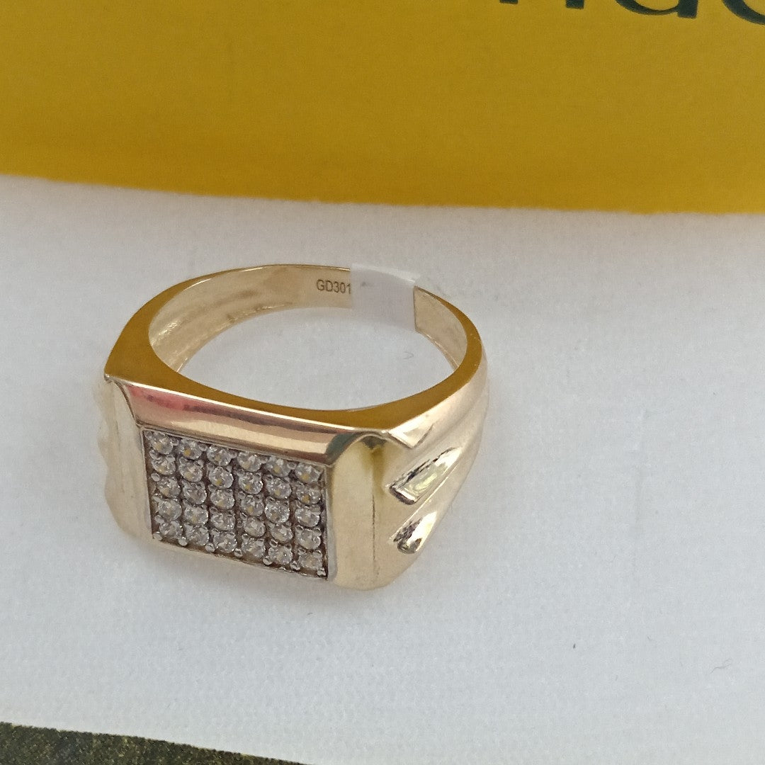 ANILLO C CIRCONIAS 14K 10 TALLA 6.3 GR (NUEVO)